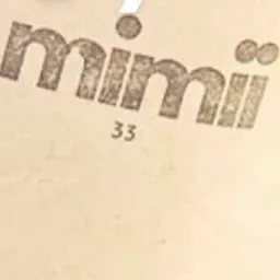 mimii のロゴ（クレープの包み紙の刻印）