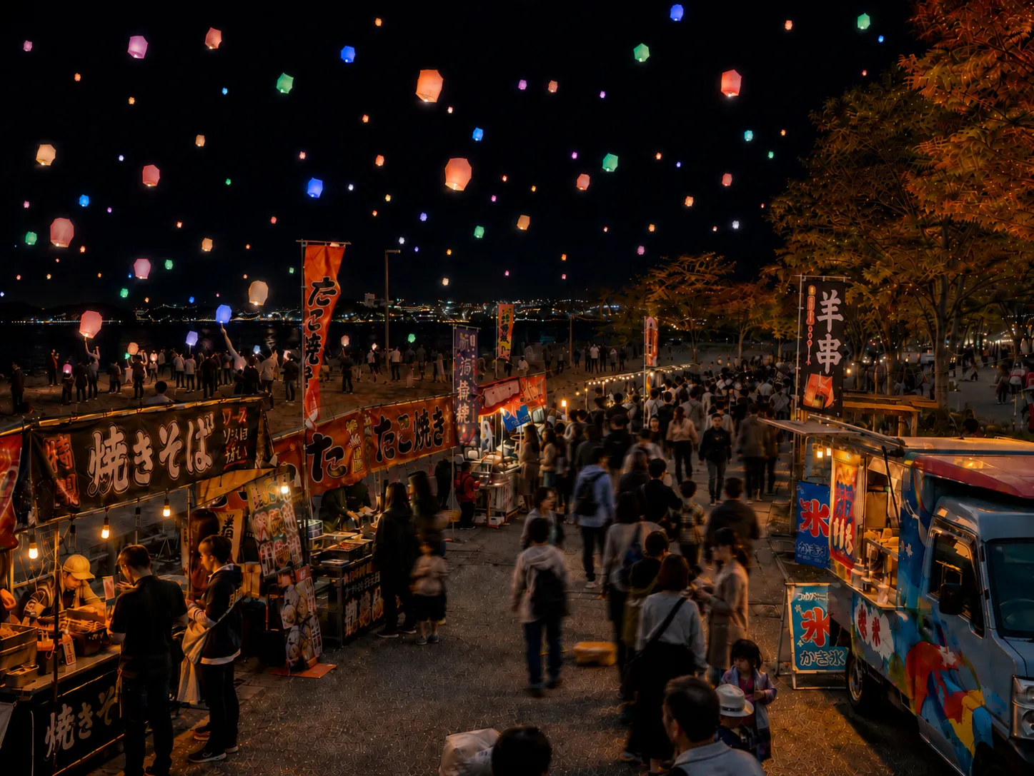 秋祭りの賑わい